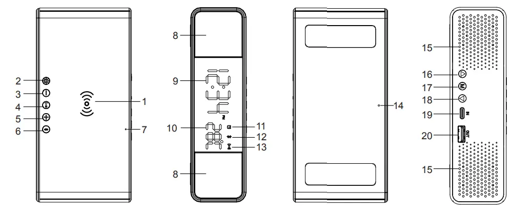 YGON MSL- 6019Q Dual Speakers Wireless Charging