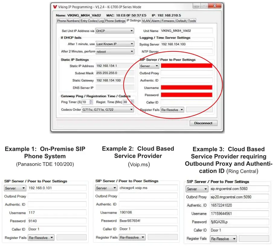 VIKING K-1705-IP Series VoIP Entry Phone System - Configuring the K-1705-IP Network Settings