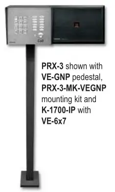 VIKING K-1705-IP Series VoIP Entry Phone System - Gooseneck Pedestal Mounting Kit 1