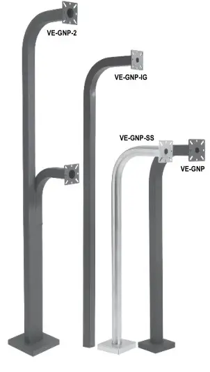 VIKING K-1705-IP Series VoIP Entry Phone System - gooseneck pedestals