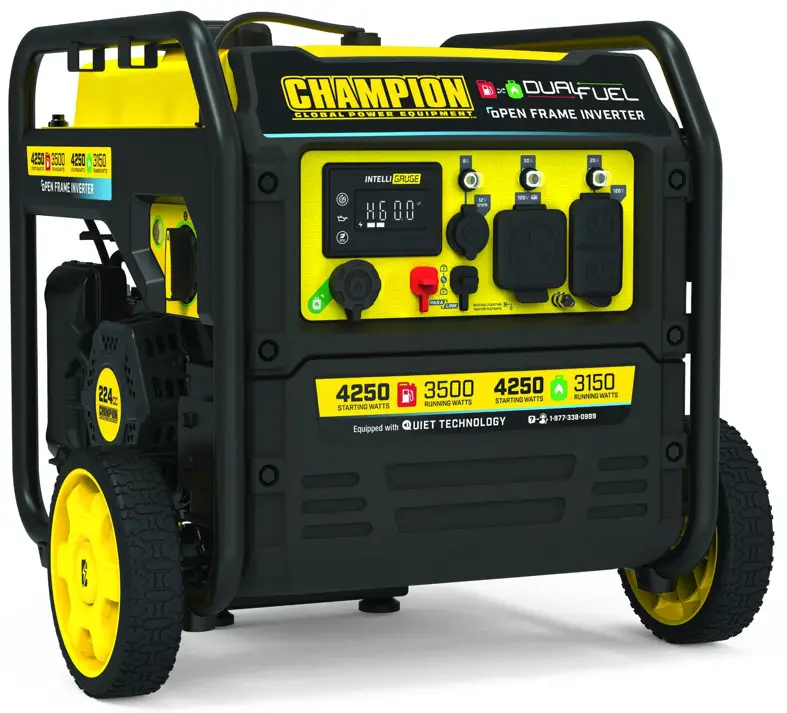 CHAMPION 201057 4250W Dual Fuel Open Frame -figure