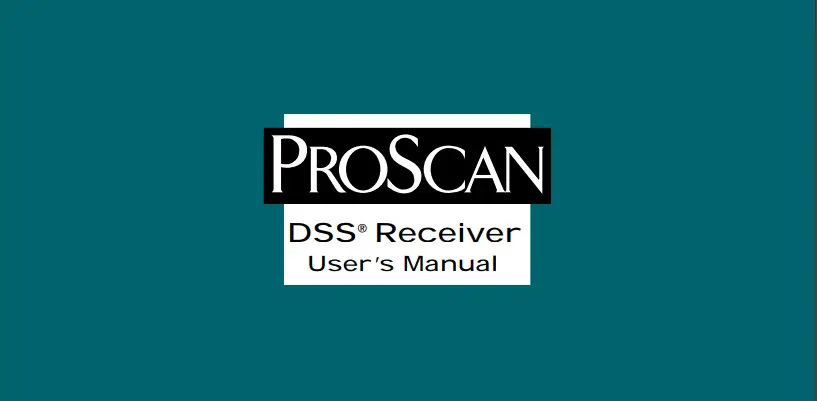 Proscan Tocom 1508778a Dss Receiver User’s Manual