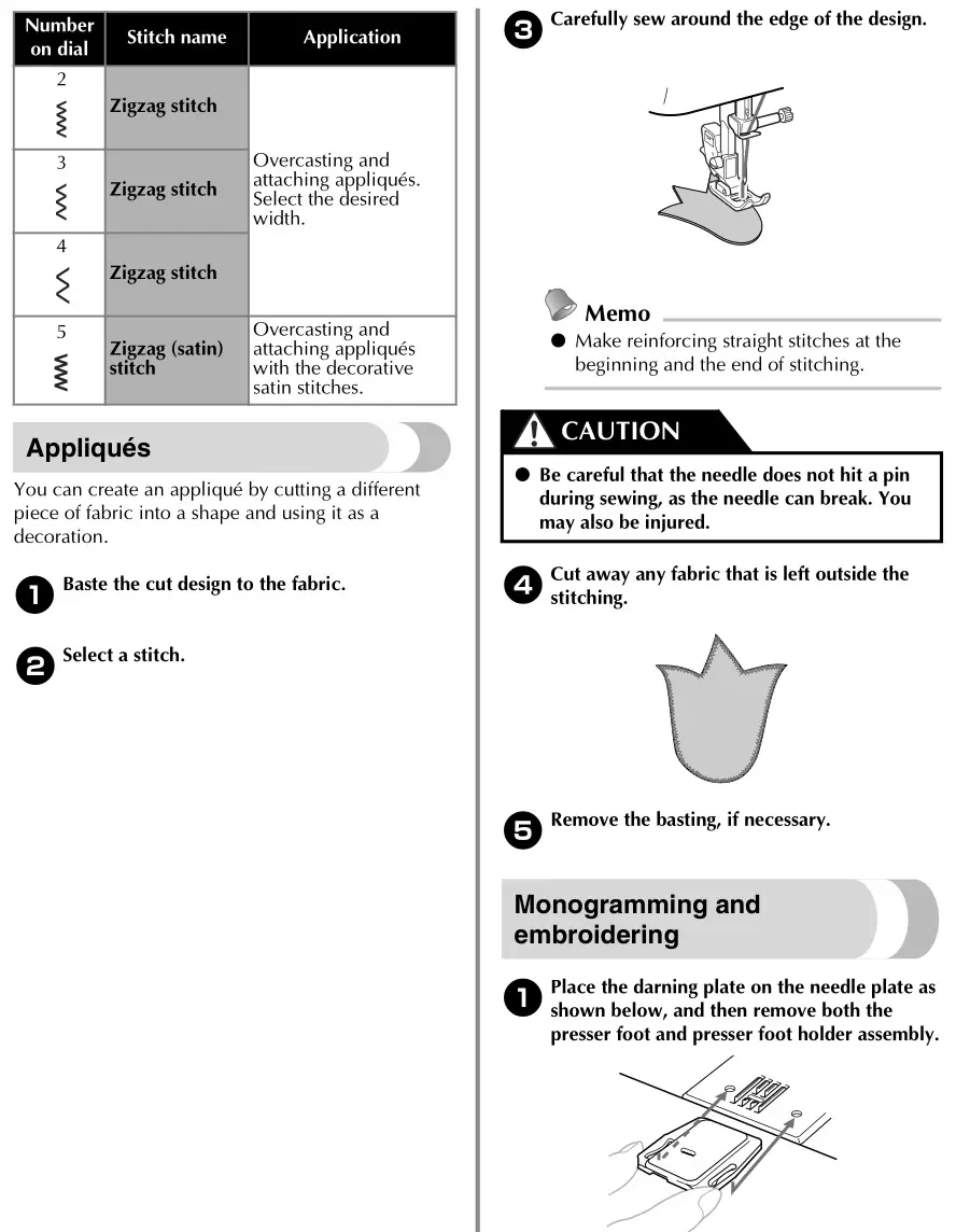 brother Sewing and Mending Machine - APPLIQUÉ, MONOGRAMMING AND EMBROIDERING 1