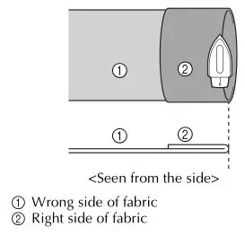 brother Sewing and Mending Machine - Fold the fabric along the desired edge