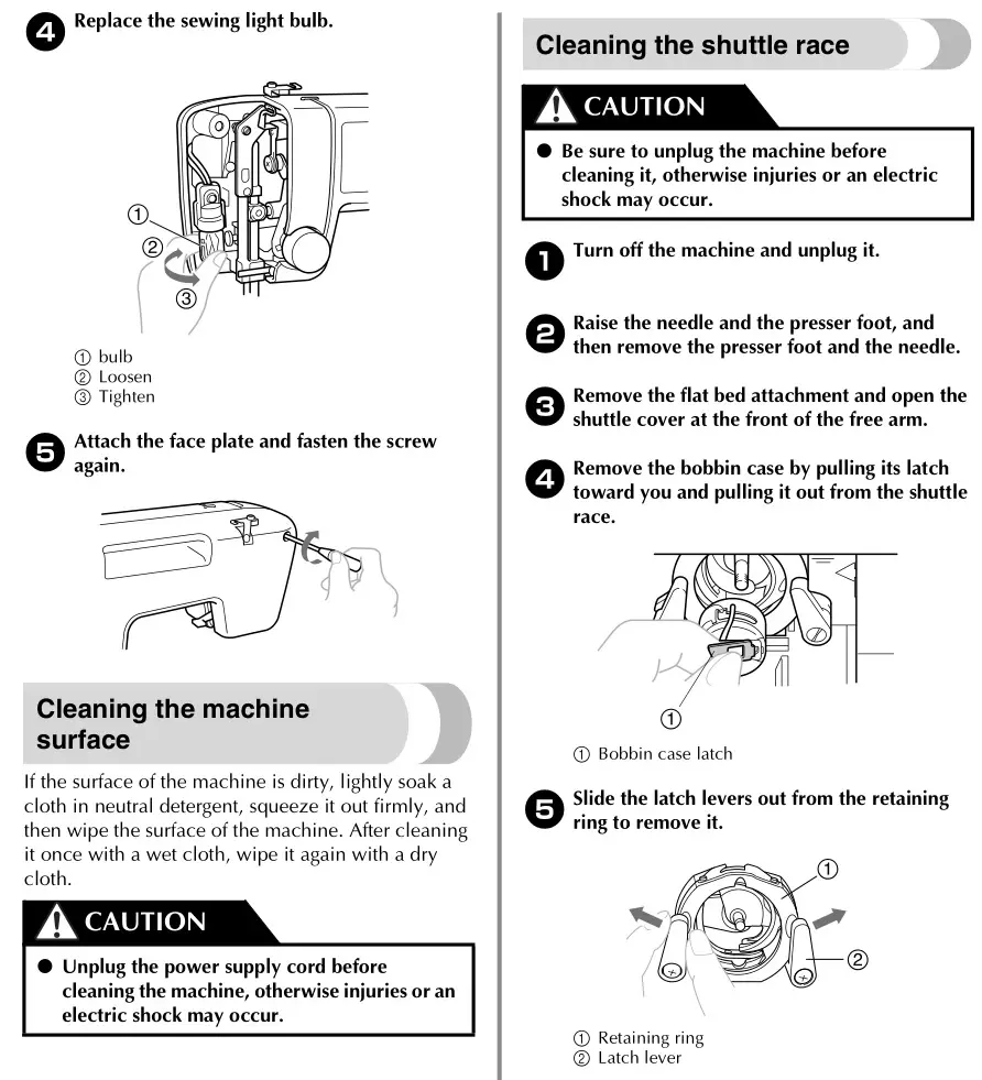brother Sewing and Mending Machine - MAINTENANCE