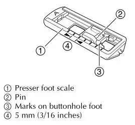 brother Sewing and Mending Machine - Making the buttonhole