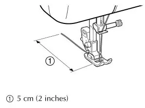 brother Sewing and Mending Machine - Place the fabric under the presser foot