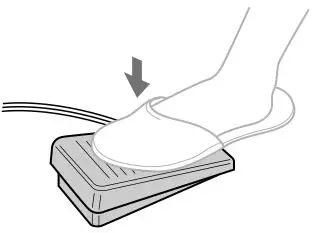 brother Sewing and Mending Machine - Press the foot controller to start