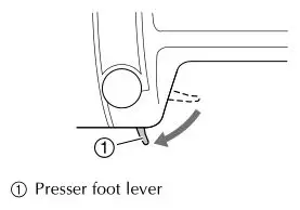 brother Sewing and Mending Machine - Presser foot lever