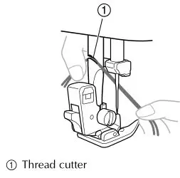 brother Sewing and Mending Machine - Pull the fabric to the left side of the machine