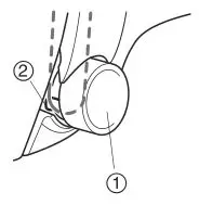 brother Sewing and Mending Machine - Pull the thread down