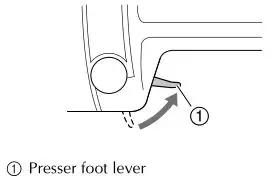 brother Sewing and Mending Machine - Raise the presser foot lever