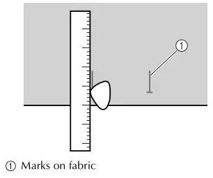 brother Sewing and Mending Machine - Use chalk to mark the position