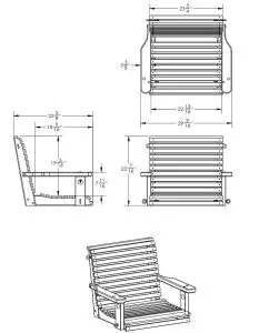 TRACTOR SUPPLY Babysitter Swing Instruction-Dimesions