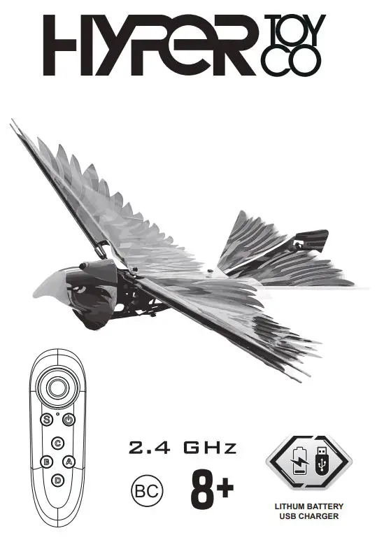 HYPER TOY HRC1411 Remote Control Flying Eagle User Guide