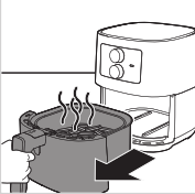 Pull out the pan and check if the ingredients are ready