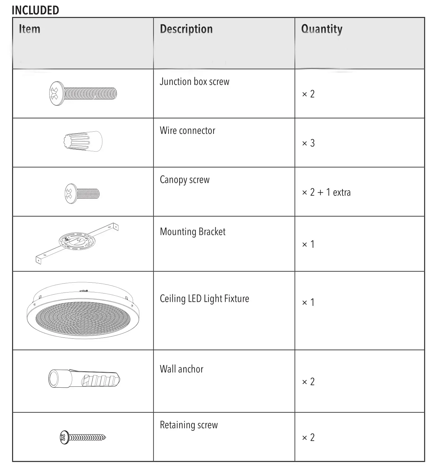 artika CLGL-HD2BL Ceiling LED Light Fixture - Glam - Item