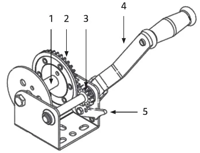 HAMRON 009832 Hand Winch fig1