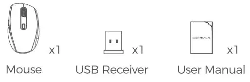 Dongguan Lingjie Electronics Technology M30T Wireless Mouse User Manual - Packing List