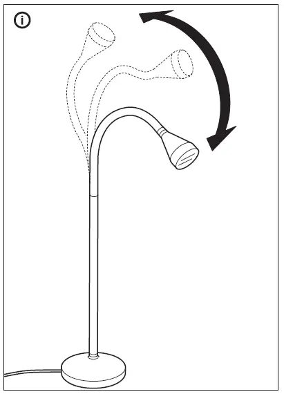 IKEA 50404918 NAVLINGE Work Lamp with Built-In LED Light 5