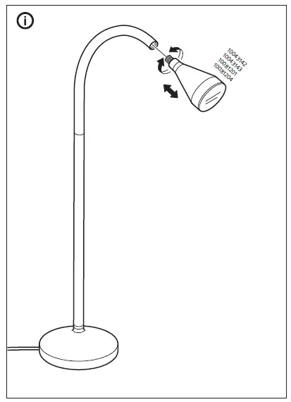 IKEA 50404918 NAVLINGE Work Lamp with Built-In LED Light 6