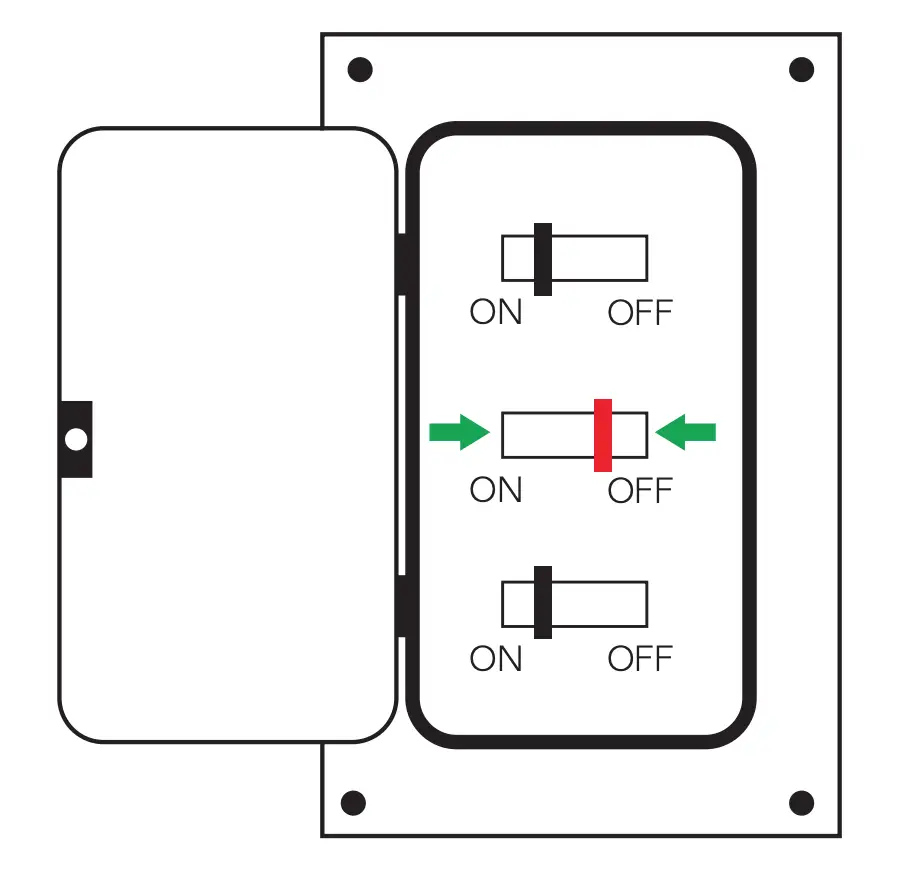 Turn off the circuit breaker
