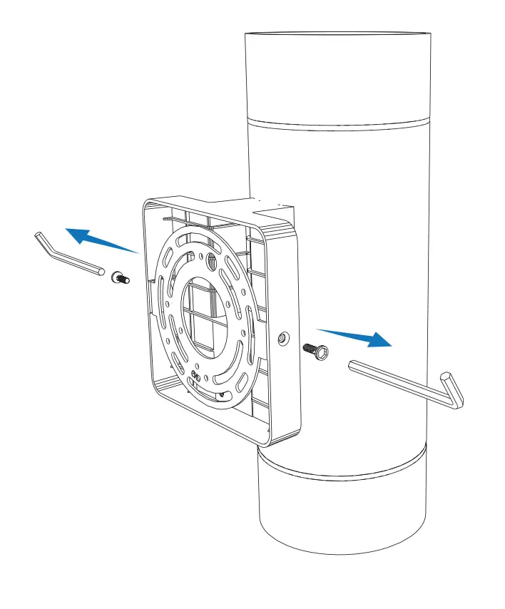 Unscrew the mounting bracket