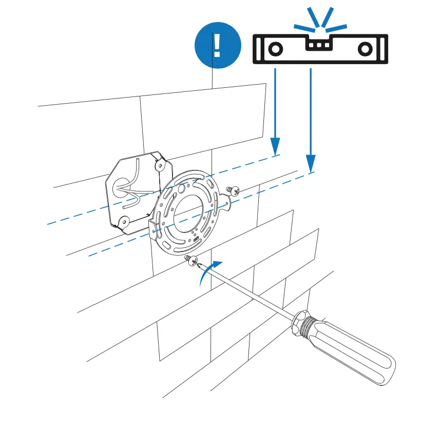 Align and install the mounting bracket