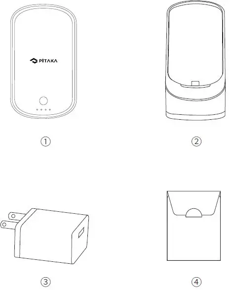 PITAKA MagEZ Juice 2 Wireless Charging Stand Dock Power Bank-fig1