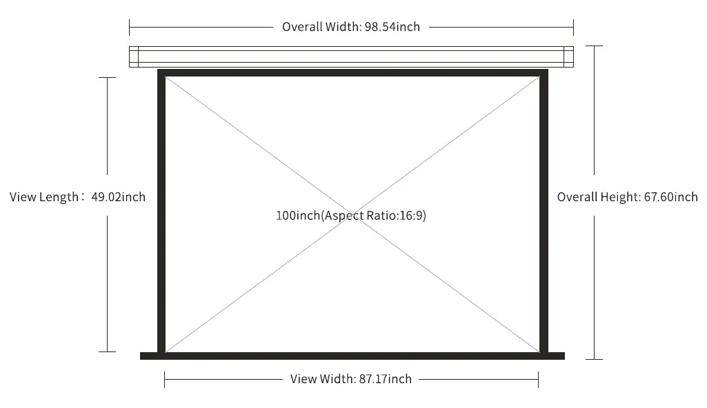 bomaker 495959 100-Inch Projector Screen fig 7