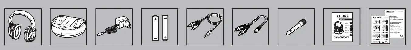 aiwa WHF-880 Wireless Stereo TV Headphones-Fig1