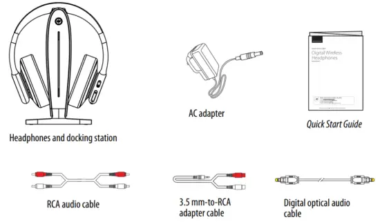 INSIGNIA NS HAWHP2 Digital Wireless Over The Ear Headphones - Package