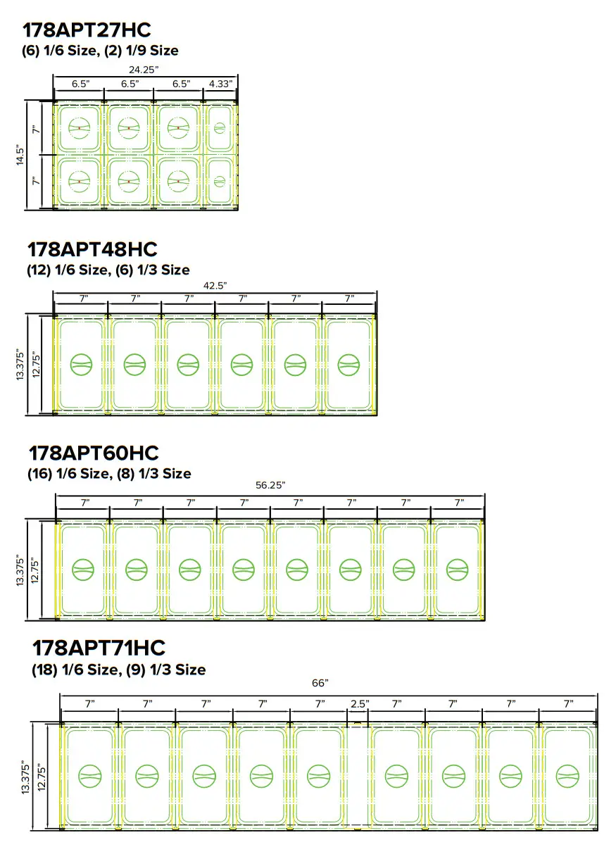 AVANTCO 178APPT71HC 2 Door Commercial Refrigerator - Food Pan