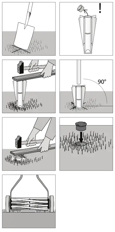 brabantia Lift O Matic Rotary Dryer with Ground Anchor - fig