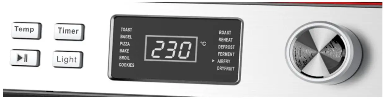 LENOXX AFO2300 23L Digital Air Fryer Convection Oven - CONTROL