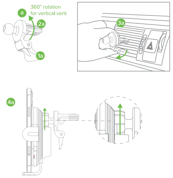 Connect the wireless car charger