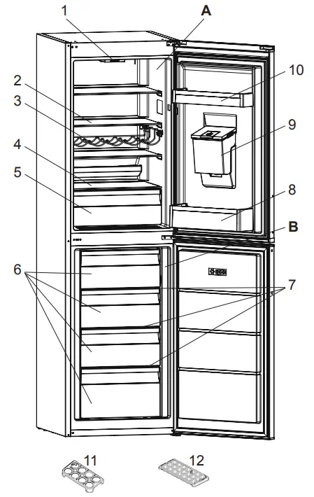 MontPellier MFF185DW 183cm Frost Free Fridge Freezer - 3