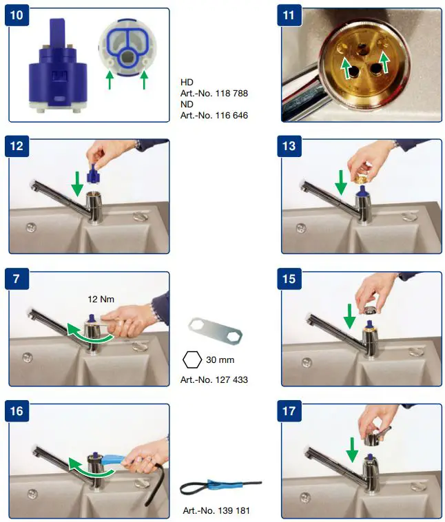 BLANCOANTAS-S HD Antas-S Single-Lever Kitchen Mixer Tap Instruction Manual - Fig 10 to 17