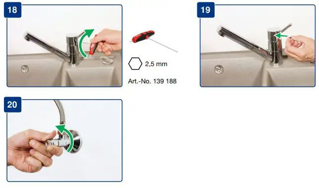 BLANCOANTAS-S HD Antas-S Single-Lever Kitchen Mixer Tap Instruction Manual - Fig 18 to 20