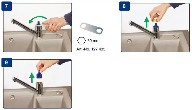 BLANCOANTAS-S HD Antas-S Single-Lever Kitchen Mixer Tap Instruction Manual - Fig 7 to 9