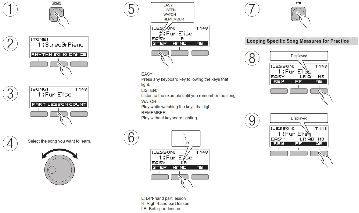 LK-S250 Casiotone - Mastering Lesson Songs