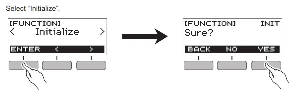 LK-S250 Casiotone - To initialize a setting