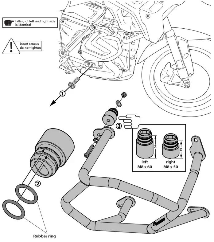 TOURATECH 09 037 5162 0 Hand Protection Defense Explore for BMW R1200 GS or A LC - fig1