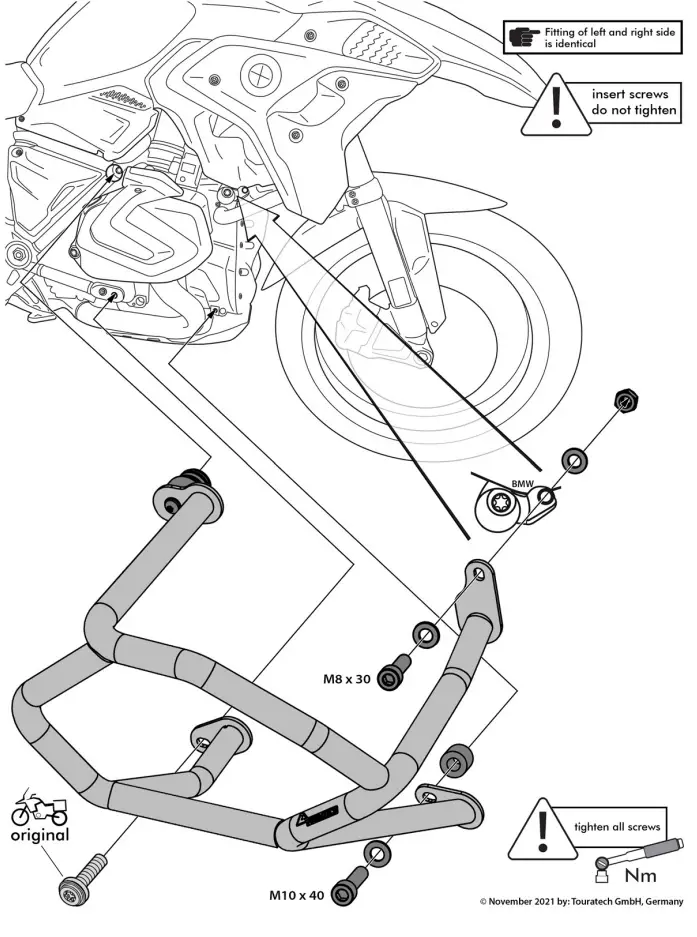 TOURATECH 09 037 5162 0 Hand Protection Defense Explore for BMW R1200 GS or A LC - fig2