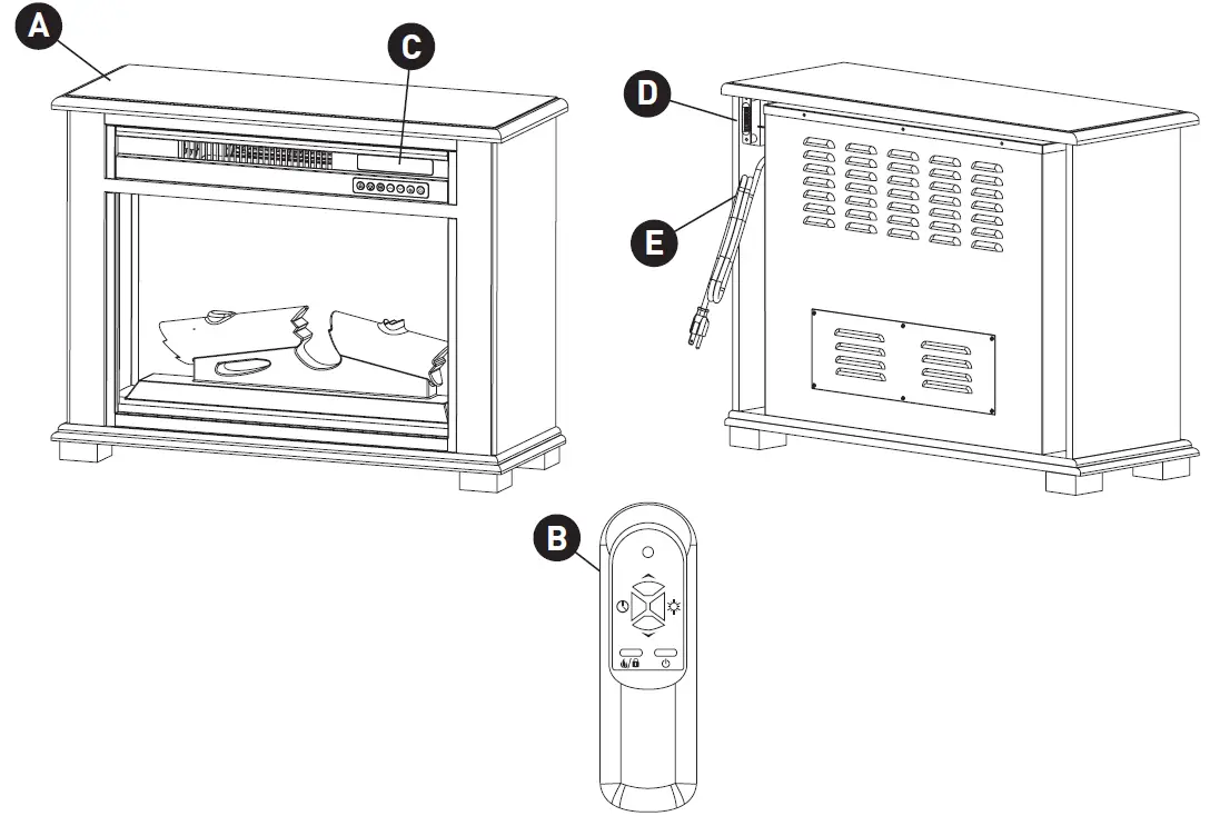 LifeSmart FP1052 Infrared Quartz Fireplace-1