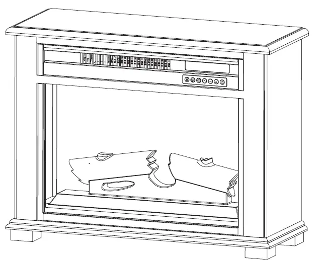 LifeSmart FP1052 Infrared Quartz Fireplace