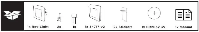 CHACON Rev-Kit 02 Wireless and Connected Two Way Switch Kit User Manual - What's in the box