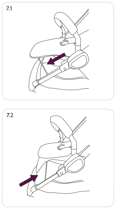 Silver Cross 0403 Clic Silver Stroller - adjust the footrest
