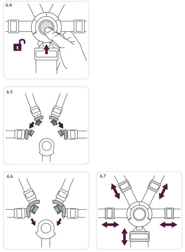 Silver Cross 0403 Clic Silver Stroller - harness system