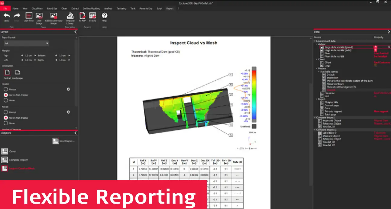 Leica Cyclone 3DR Software - Flexible Reporting